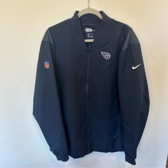 Men's Tennessee Titans Nike NavySideline Bomber Full-Zip Jacket